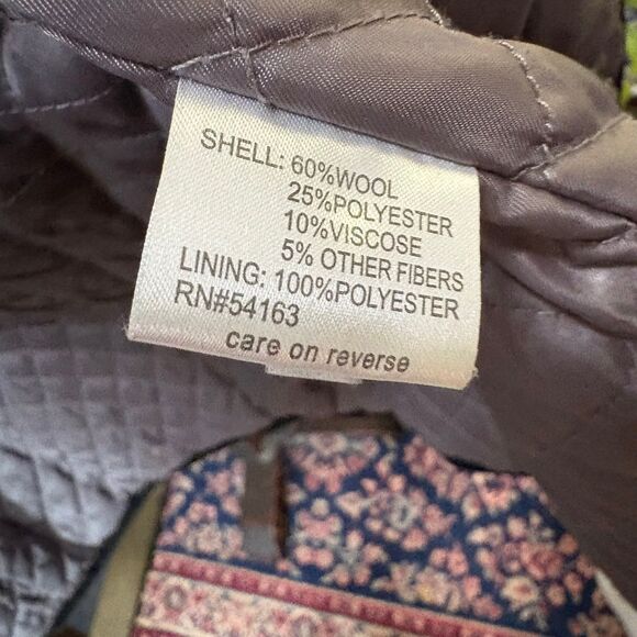 Calvin Klein Wool Blend, Black Overcoat Winter Jacket w/ Quilted Lining size L - Picture 11 of 11